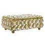 Rectangle Large Crystal Jewellery Box Gold