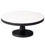 Cake Stand Wooden for Dining Table | Cake Cutting Holder for Brthdays & Party Full Big Size | Muffin Cup Cake Pizza Serving Multi Purpose Stand (MDF - 1 kg Cake White)