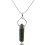 Green Aventurine Double Terminated Pendant/Locket with Chain