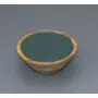 Serving Bowls Wooden for Snacks Dry Fruits | Colored Decorative Potpourri Bowls | Mango Wood with Clear Enamel | Green Color 6 Inches Diameter
