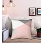 Set of 5 Cushion Covers Satin Designer Decorative Pillow/Cushion Covers- 16 x 16 in (Satin-Pink)