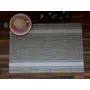 Self Woven Wooden Washable Kitchen Dining Table Kitchen Placemats (18" L X 12" W) (6)
