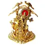 Tree Cow Krishna God Idols Gold Oxidized Finish for Home Decor for Diwali Corporate Gift Return Gifts