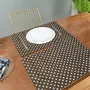 Table Mats/Placemats for Dining Table 2 Piece Set | Washable Printed Cloth Kitchen mats 45 x 30 cm Rectangular Dressing Table Placemats (Olive Green)