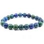 Reiki Crystal Products Natural Azurite Bracelet 8mm for Reiki Healing and Vastu Correction Protection Concentration Spirituality and Increasing Creativity