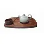 Set of 2 Wooden Platter 36 cm with One Bowl 9.5cm , Use for Gifting Accessories , Hotels , Kitchen , Home and Restaurant