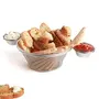 Serving Basket with 2 Stainless Steel Sauce Cup Use for Home , Hotel , Restaurant