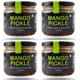 Mango Pickle - Indian Home Made Low Oil Achaar 800 GR (28.21oz) (Pack of 4)