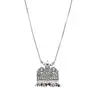 Designer God Engraved Oxidized German Silver Necklace for Women and Girls