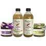 (2xGlass Bottle) Organic Apple Cider Vinegar with Mother (500 ml) and Another ACV with Infused Ginger& Turmeric (500 ml) with Acacia & Jamun Flower Forest Honey- 250 GMS x2 (Glass Bottles)