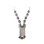 Coin Style Silver Oxidised Necklace for Women
