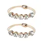 Hair Accessories Ponytail Crystal Band for Girls - Set of 2