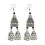 Stylish Multi Colour Beads Oxidized Silver Earrings for Girls