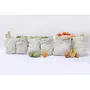 Veggie Cotton Fridge Bags for Fruits & Vegetables (Combo Pack of 12) , Multipurpose By Clean Planet, 3 image