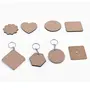 DIY MDF Magnets and Keyrings Mixed Bag - 12 Magnets and 6 keyrings for Craft and Activities/decoupage MDF Plains/Resin Pour Blanks, 3 image