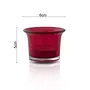 Tealight Holder Glass Candle Holder Stand with Free Candle 3inch Set of 10 (Red Cup), 6 image