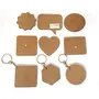 DIY MDF Magnets and Keyrings Mixed Bag - 12 Magnets and 6 keyrings for Craft and Activities/decoupage MDF Plains/Resin Pour Blanks, 5 image