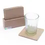 DIY MDF Square Coasters (3.5in X 3.5in) with Vertical Holder- Set of 4 /for Craft/Activity/Decoupage/ting/Resin Work, 3 image
