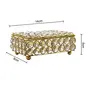 Rectangle Large Crystal Jewellery Box Gold, 4 image