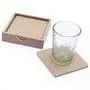 DIY MDF Square Coasters (3.5in X 3.5in) with Holder - Set of 4/for Craft/Activity/Decoupage/ting/Resin Work, 4 image