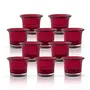 Tealight Holder Glass Candle Holder Stand with Free Candle 3inch Set of 10 (Red Cup), 3 image