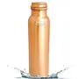 Matt Finish Lacqour Coated Anti Tarnished Joint Free New Designed Copper Bottle, Travel Essential, Drinkware, 1000 ML | Set of 2, 4 image
