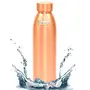 Seam Less Pure Copper Water Bottle New Style Storage Water, Travel Essential, Yoga, Copper Bottles | Capacity 1000 ML, 6 image