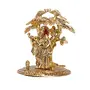 Radha Krishna Playing te Under Tree God Idols Gold Oxidized Finish for Home Decor for Diwali Corporate Gift Return Gifts, 5 image