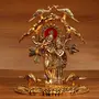 Radha Krishna Playing te Under Tree God Idols Gold Oxidized Finish for Home Decor for Diwali Corporate Gift Return Gifts, 3 image