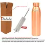 Seam Less Pure Copper Water Bottle New Style Storage Water, Travel Essential, Yoga, Copper Bottles | Capacity 1000 ML | Set of 2, 3 image