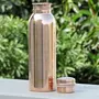900 ML / 30 oz Set of 2 - Traveller's Pure Copper Water Bottle for Ayurvedic Health Benefits - Bottle | Joint Free, Leak Proof, 4 image