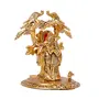 Radha Krishna Playing te Under Tree God Idols Gold Oxidized Finish for Home Decor for Diwali Corporate Gift Return Gifts, 6 image