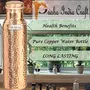 600ml / 20.28oz - Set of 2 - - Traveller's Pure Copper Water Bottle for Ayurvedic Health Benefits | Joint Free,, 2 image