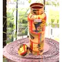 Digital Printed Pure Copper Water Bottle, Travelling Purpose, Yoga Ayurveda Healing, 1000 ML, 3 image