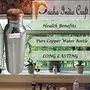 800ml / Set of 2 - ®Copper Water Pitcher for the Refrigerator New Design Outside STEEL Inside COPPER water Bottle - Sports water Bottles, 6 image