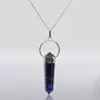 Sodalite Double Terminated Pendant/Locket with Chain, 3 image