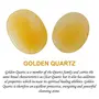 Natural Golden Quartz Worry Stone Palm Stone Crystal Cabochons Oval Shape for Reiki Healing and Crystal Healing Stone Pack of 2 Pc , 2 image