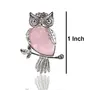 Natural Rose Quartz Owl Shape Pendant, 6 image