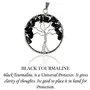 Natural Black Tourmaline Tree of Life Pendants, 7 image