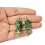 Emerald Earrings Natural Chip Beads Earrings for Women, Girls (Green), 2 image