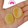 Natural Golden Quartz Worry Stone Palm Stone Crystal Cabochons Oval Shape for Reiki Healing and Crystal Healing Stone Pack of 2 Pc , 5 image