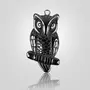 Owl Crystal Stone Hematite Pendant, 4 image