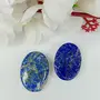 Natural Lapis Lazuli Worry Stone Palm Stone Crystal Cabochons Oval Shape for Reiki Healing and Crystal Healing Stone Pack of 2 Pc , 4 image