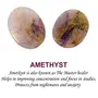Natural Amethyst Worry Stone Palm Stone Crystal Cabochons Oval Shape for Reiki Healing and Crystal Healing Stone Pack of 2 Pc , 2 image