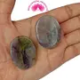Natural Amethyst Worry Stone Palm Stone Crystal Cabochons Oval Shape for Reiki Healing and Crystal Healing Stone Pack of 2 Pc , 5 image