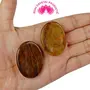 Natural Tiger Eye Worry Stone Palm Stone Crystal Cabochons Oval Shape for Reiki Healing and Crystal Healing Stone Pack of 2 Pc , 5 image
