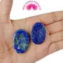 Natural Lapis Lazuli Worry Stone Palm Stone Crystal Cabochons Oval Shape for Reiki Healing and Crystal Healing Stone Pack of 2 Pc , 5 image