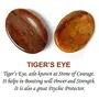 Natural Tiger Eye Worry Stone Palm Stone Crystal Cabochons Oval Shape for Reiki Healing and Crystal Healing Stone Pack of 2 Pc , 2 image