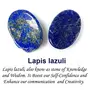 Natural Lapis Lazuli Worry Stone Palm Stone Crystal Cabochons Oval Shape for Reiki Healing and Crystal Healing Stone Pack of 2 Pc , 2 image