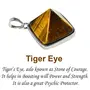 Natural Tiger Eye Pyraimd Shape Pendant, 3 image